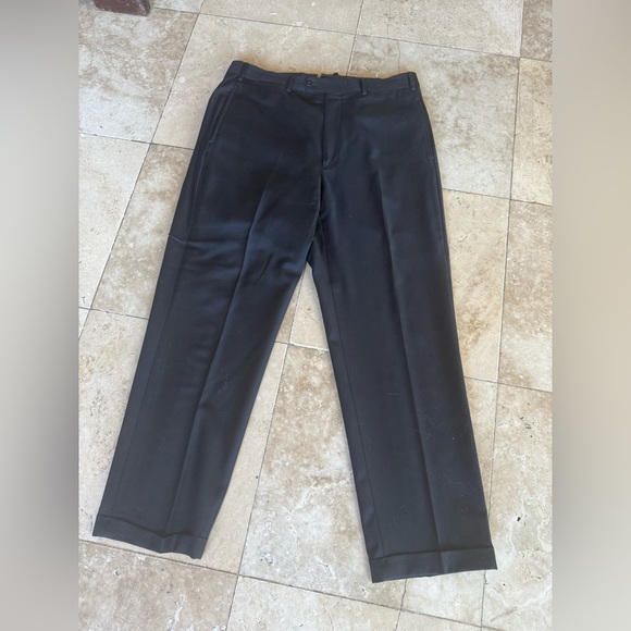 ERMENEGILDO ZEGNA men’s black dress pants 36 100% LAN a wool very good condition - Picture 2 of 9